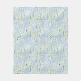 Bluebirdsen Träd och Himmel Fleecefilt