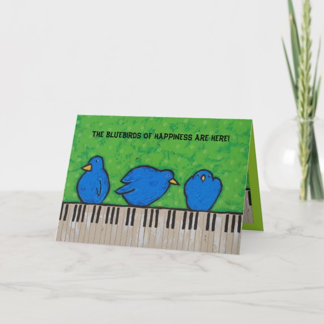 Bluebirdset av lyckakortet kort (Framsida)