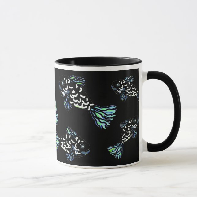 BlueBlackGreen fiskmugg av Susan Waterfield Mugg (Höger)
