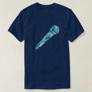 BlueBlast Camo Mönster Microphone T Shirt
