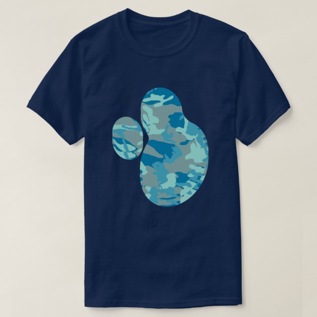 BlueBlast Camo Mönster Paint Splat v2 T Shirt (Design framsida)