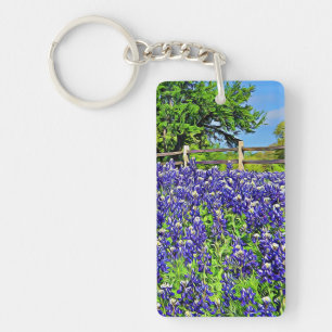 Bluebonnet blommar nyckelringen