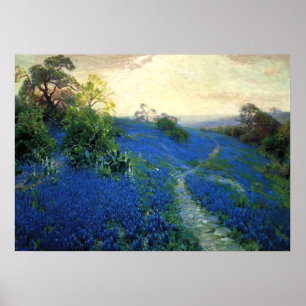 Bluebonnet Fält, Julian Onderdonk-målning Poster