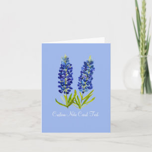 Bluebonnet Flowers Texas Elegant Art Anteckningskort