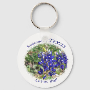 Bluebonnet "någon i Texas älskar mig.", Keychain Nyckelring