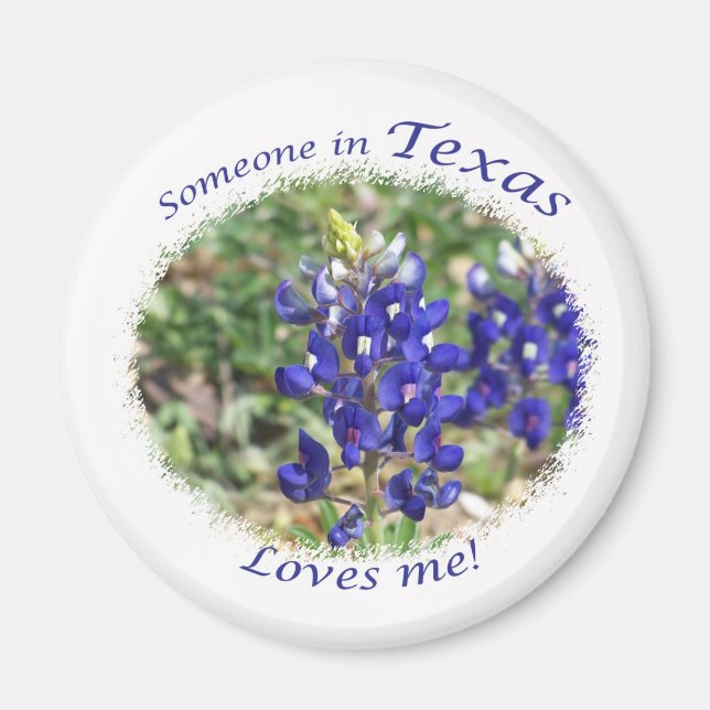 Bluebonnet nån i Texas Kärlek Me Magnet (Framsidan)