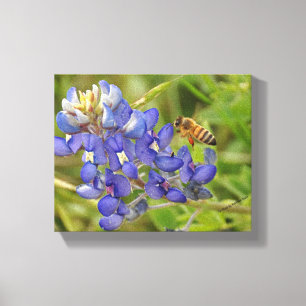 Bluebonnet- och bifotokanfas canvastryck