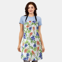Bluebonnet och Indian Paintbrush Wildblomma Apron