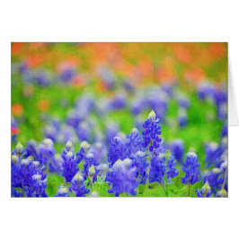 Bluebonnet på kanfas hälsningskort