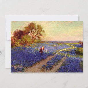 Bluebonnet Scene med Girl Kort