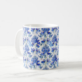 Bluebonnet Texas Vild Flower Mönster Kaffemugg