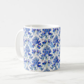 Bluebonnet Texas Vild Flower Mönster Kaffemugg
