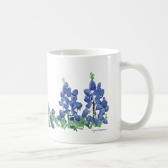 Bluebonnet Vild Flowers, Texas Flowers Kaffemugg (Höger)
