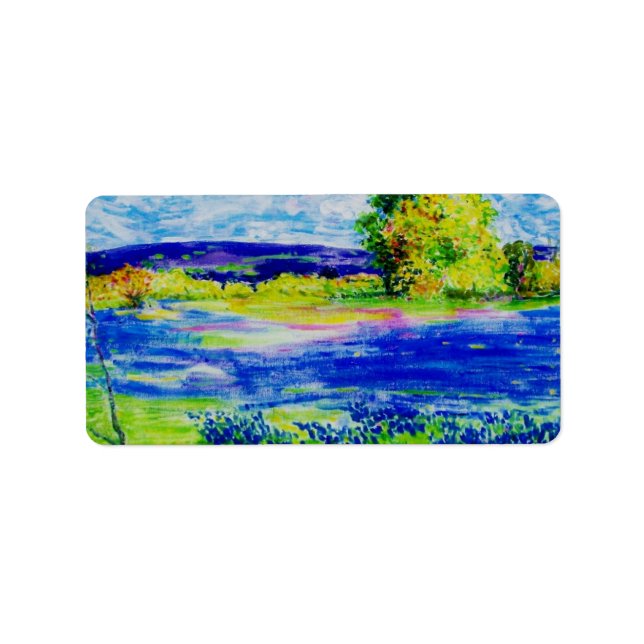 Bluebonnet Wildblommor Adressetikett (Framsidan)