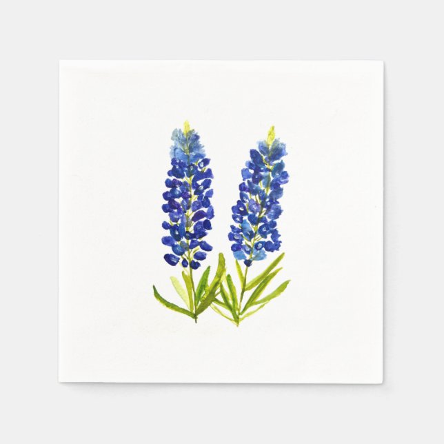 Bluebonnet WildblomTexas State Flower Pappersservett (Framsidan)