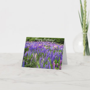 Bluebonnets Blåa blommor Texas Birthday Blommigt T Tack Kort