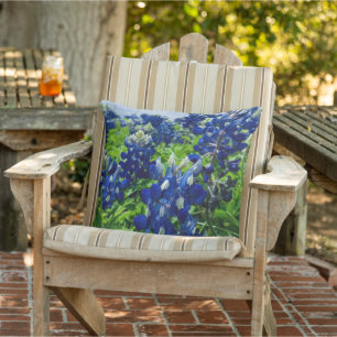 Bluebonnets Blåa blommor Texas Texan Blommigt Kudde