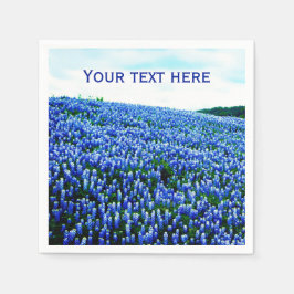 Bluebonnets Blåa blommor Texas Texan Blommigt Pappersservett