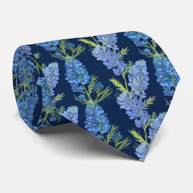 Bluebonnets Blåa blommor Texas Texan Blommigt Slips (Rullad)
