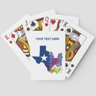 Bluebonnets Blåa blommor Texas Texan State Blommig Casinokort
