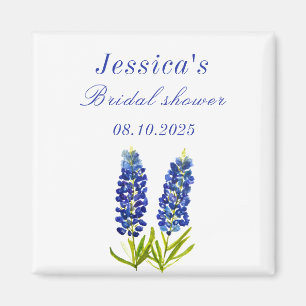 Bluebonnets Blue Blommigt Texas Möhippa Magnet
