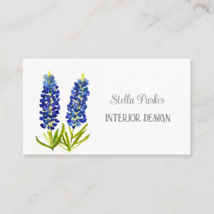 Bluebonnets Elegant Blommigt Texas Affärskort Visitkort