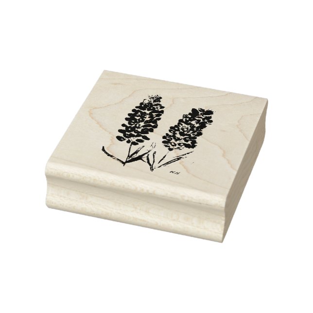 Bluebonnets Flowers Wildblommor Lupine Texas Stämpel (Stämpel)