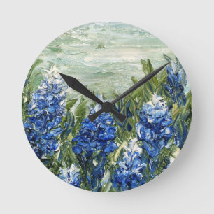 Bluebonnets Rund Klocka