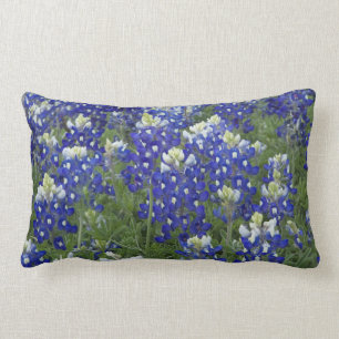 BluebonnetsfältTexas statlig blomma Lumbarkudde