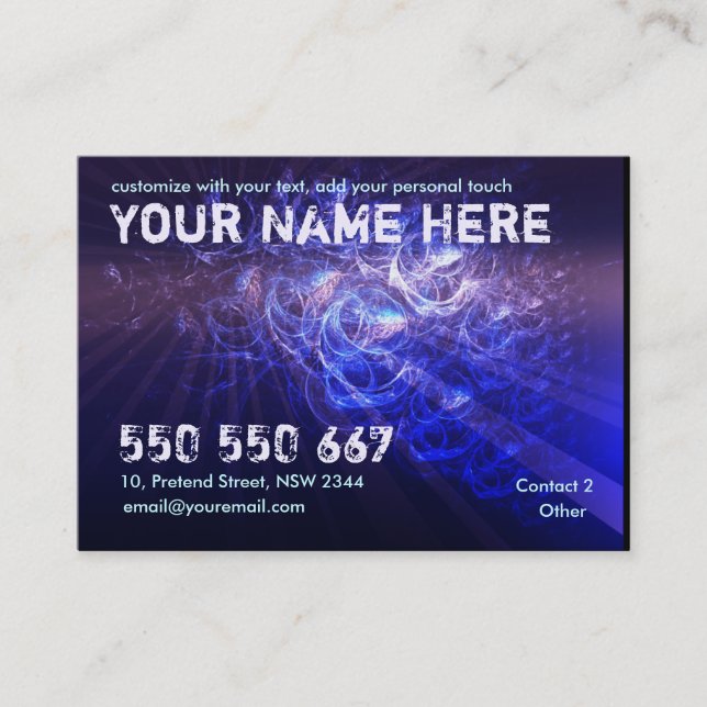 BlueBubbles-profilkort Visitkort (Framsida)