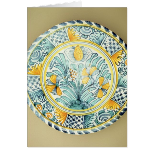 Bluedash Delftware uppladdare, Lambeth krukmakeri Hälsningskort (Framsidan)