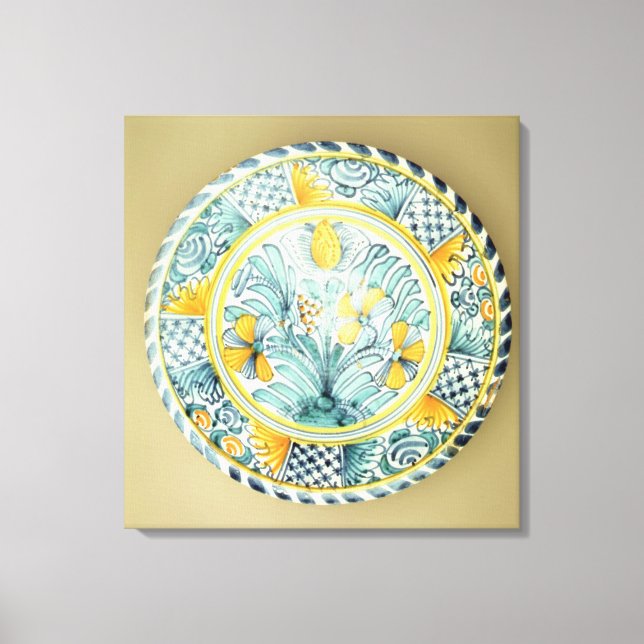 Bluedash'DelSoftware charger, Lambeth pottery Canvastryck (Framsida)