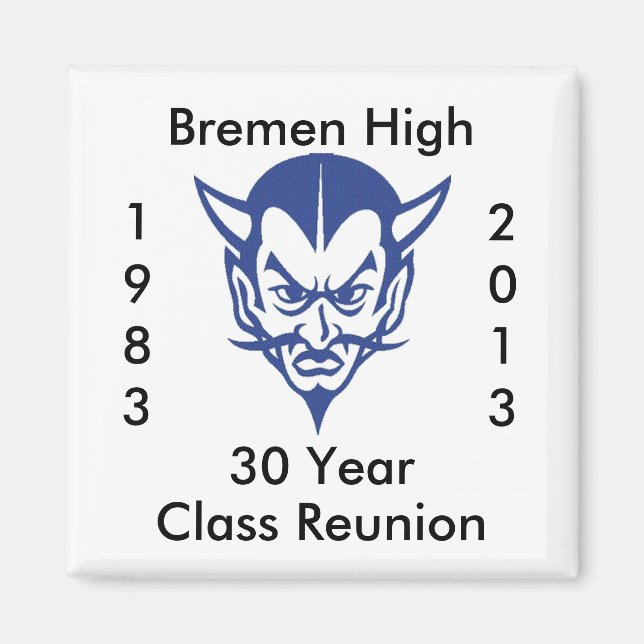 BlueDevil, Bremen High 30 Year Class Reunion Magnet (Framsidan)