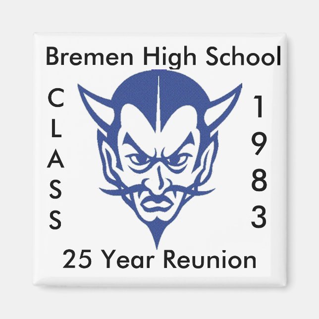 BlueDevil, CLASS, 1983, Bremen High School, 25 ... Magnet (Framsidan)