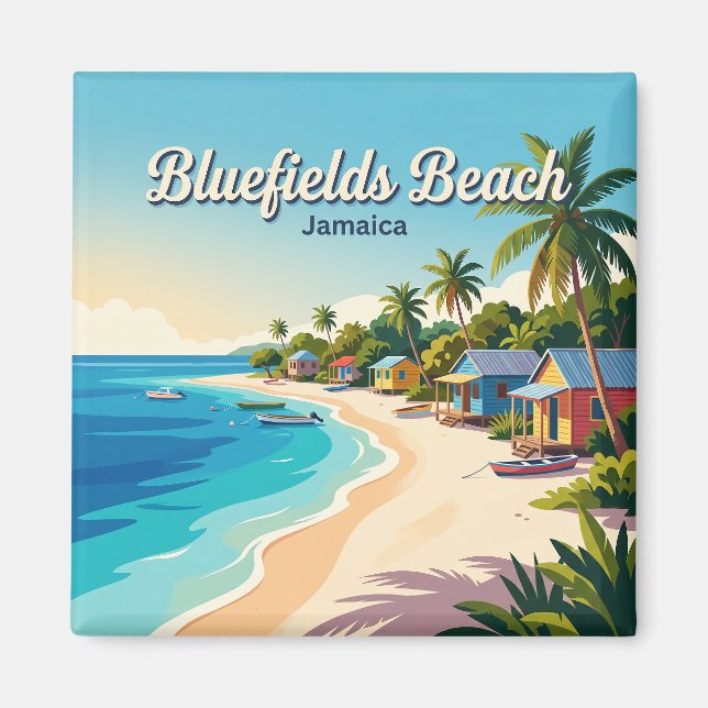 Bluefields Beach Jamaica Magnet (Framsidan)