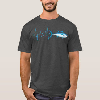 Bluefin Tuna Heartbeat EKG Pulseline Deep Sea T Shirt