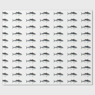 Bluefintonfisk som slår in papper presentpapper