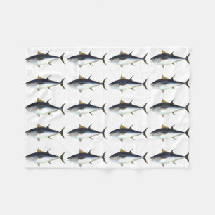 Bluefintonfiskillustration Fleecefilt