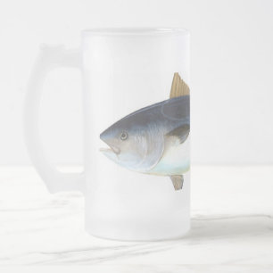 Bluefintonfiskillustration Frostat Ölglas