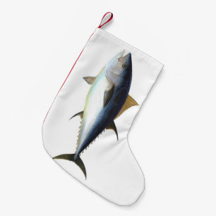 Bluefintonfiskillustration Liten Julstrumpa