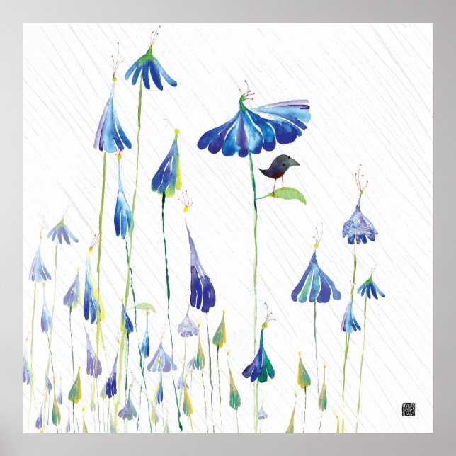 BLUEFLOWERRAIN POSTER (Framsidan)
