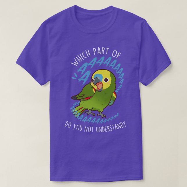 BlueFronted Amazon Parrot Aaaa T Shirt (Design framsida)