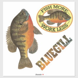 Bluegill Bream Fishing Anglers Klistermärken