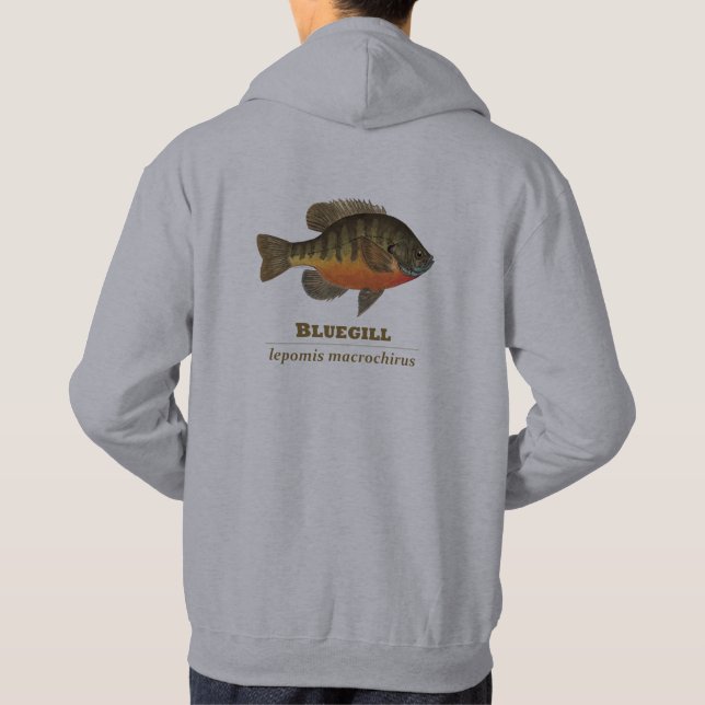 Bluegill, Bream Fishing Hoodie (Baksida)