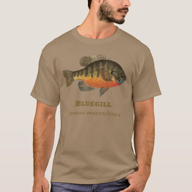Bluegill Bream Fishing Tee Shirt (Framsida)