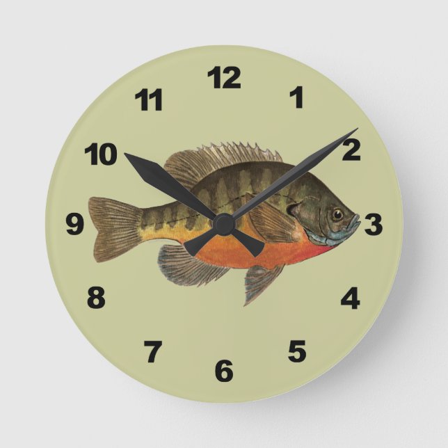 Bluegill Bream Rund Klocka (Framsida)