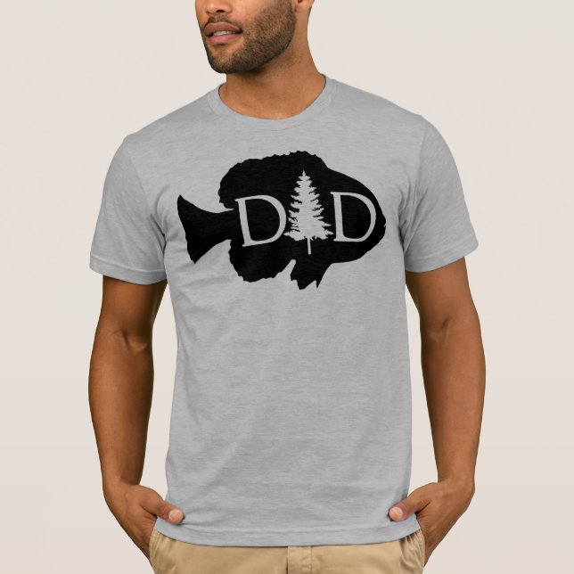 Bluegill Fishing Pappa Silhouette | FARS DAG T Shirt (Framsida)