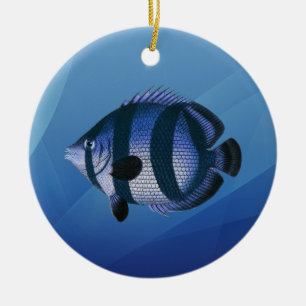 Bluegill Sunfish in God morgon Light Julgransprydnad Keramik