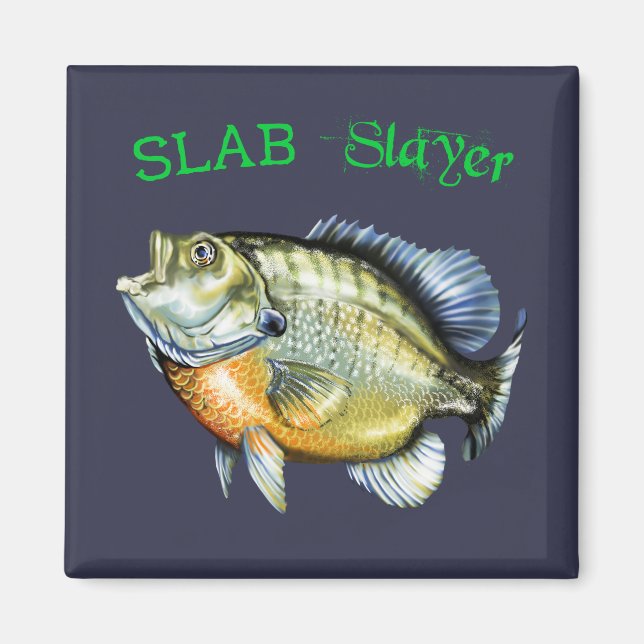 Bluegill Sunfish Slab Sayer Magnet (Framsidan)