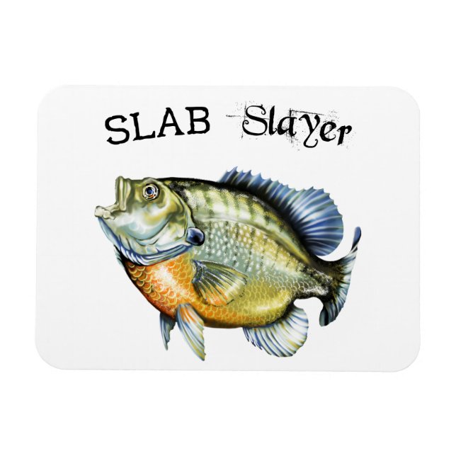 Bluegill Sunfish Slab Sayer Magnet (Horisontell)